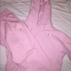 Champion pink sweat suit